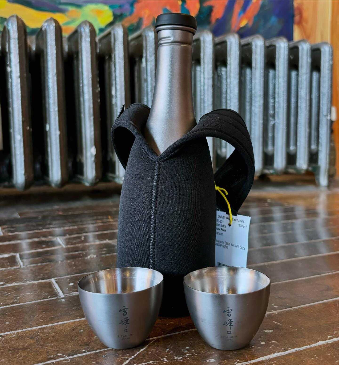 Class up your next outing with a saké set from @snowpeakusa.

Oh, so you are a lightweight, no excess kinda camper?You’re in luck as this is titanium! 

Not gonna lie, titanium makes this 🤑🤑🤑. Normally retailing around $290, we are offering this for $90 so you can afford a bottle of saké to go with it.