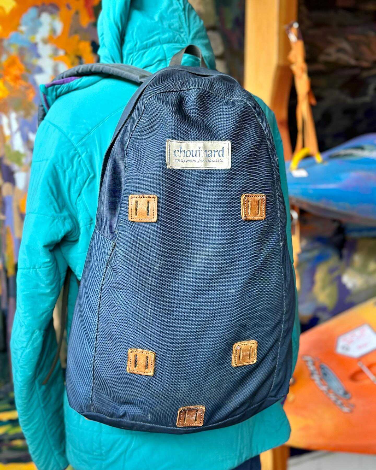 Some call it retro, we call it historical. 

This pack came in and we are not sure if we should put it in a museum or put it back out into the world. I’m going to take a stab that Yvonne Chouinard would say, put it back outside… on the trail!

For those uninitiated into nerdy outdoor brand trivia, Chouinard Equipment was the precursor to @patagonia and Black Diamond Equipment. Yvonne would start Chouinard in 1957 and would become corporately known as Great Pacific Iron Works Inc in 1973 and included the brand, Patagonia.

This pack, known as the Creag Dubh (Gaelic for “Black Crag”) has a capacity of 1600 cubic inches, which is about 26 liters. A very common size for a day pack even in 2024! It’s made from 15 oz ballistic nylon and has a heavy duty zipper that puts the tiny lightweight zippers on high tech gear to absolute shame. This pack has been in circulation since the late 70’s, according to the consigner. (This author says, “The mid to late 70’s was a great time to be introduced to the world”. )

We did one small repair where the zipper anchor point was reinforced, meaning it has another 40 years of life, minimum, ahead. See picture for a close up. 

We are offering this piece of still functional history at a market value of $325.00. We don’t normally ship here at DGE but for this gem, we will consider domestic shipping. 

Stop in for a look or shoot us a message if you’re interested in owning this awesome piece of equipment.
-
#vintagegear #chouinard #chouinardequipment #outdoorconsignment #legacygear #patagonia #pacificironworks #yvonnechouinard